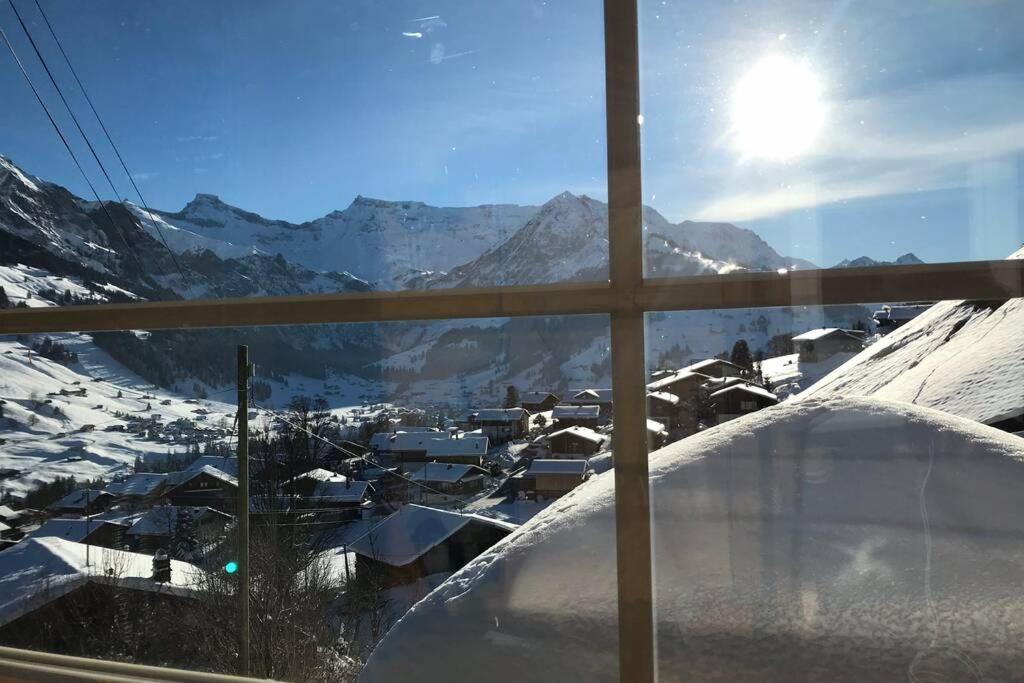Chalet Sonnenheim Mit Atemberaubender Aussicht Adelboden Buitenkant foto