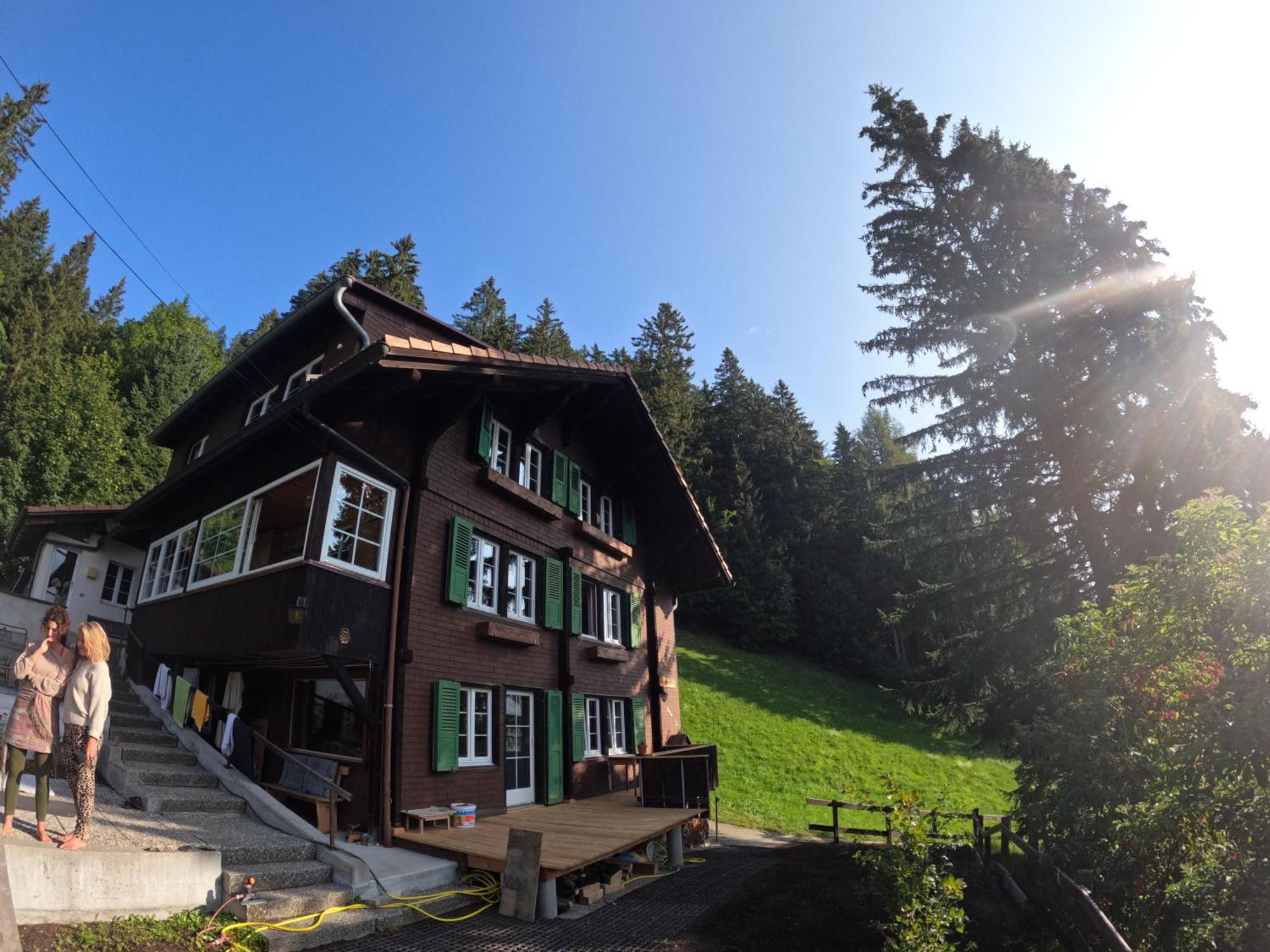 Chalet Sonnenheim Mit Atemberaubender Aussicht Adelboden Buitenkant foto