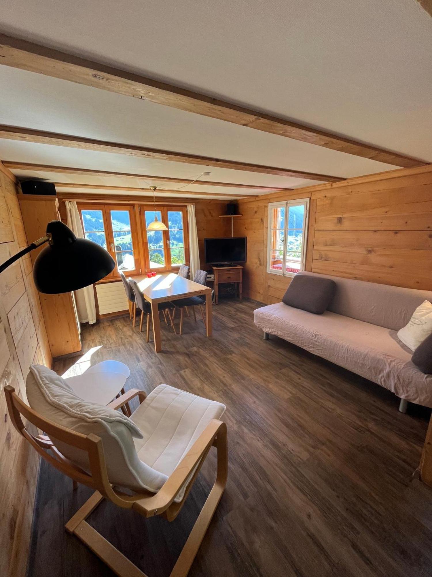 Chalet Sonnenheim Mit Atemberaubender Aussicht Adelboden Buitenkant foto