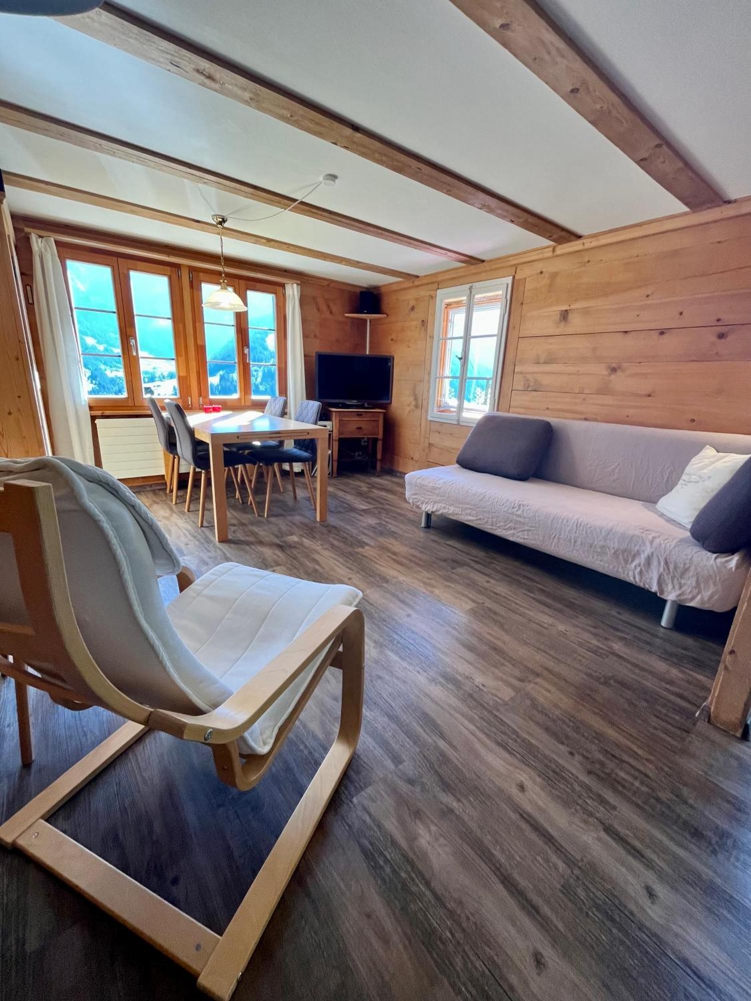 Chalet Sonnenheim Mit Atemberaubender Aussicht Adelboden Buitenkant foto